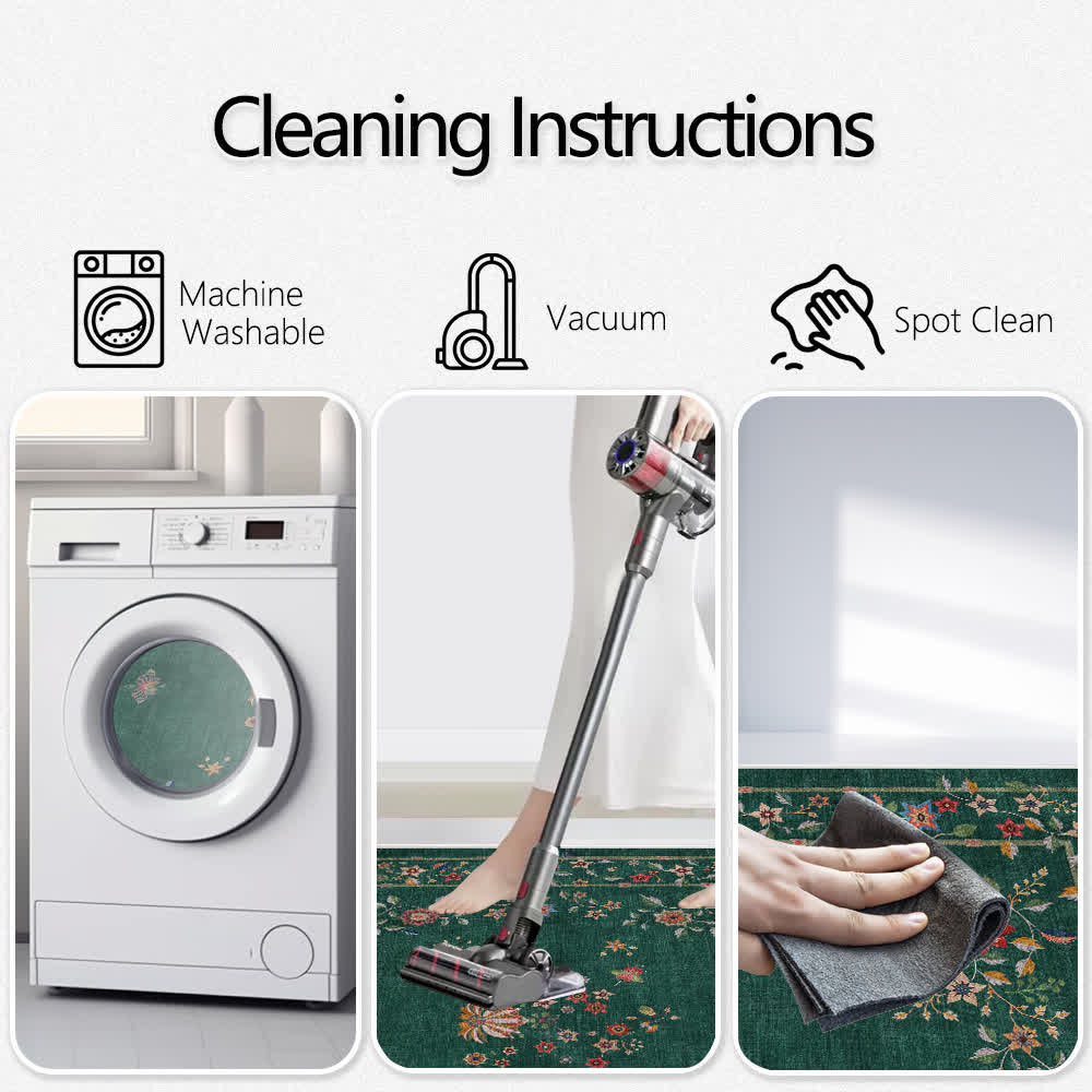 Retro Floral Foldable Indoor Outdoor Rug - image 25