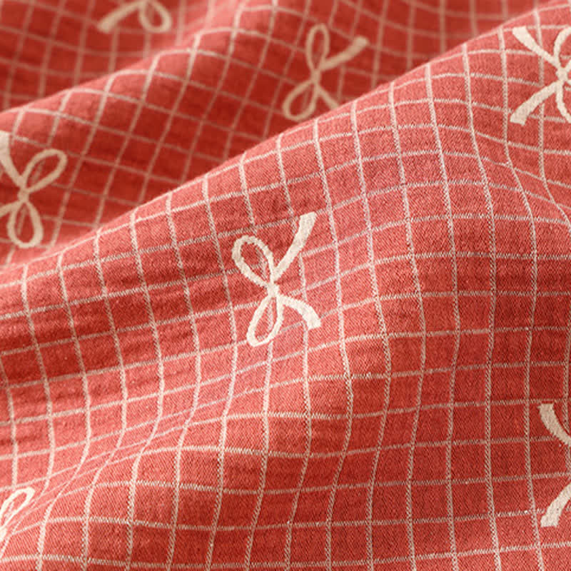 Bow Print Cotton Gauze Jacquard Nightdress - image 2