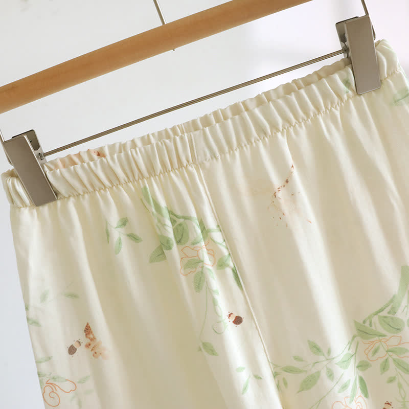 Floral Butterfly Ruffle Padded Camisole Loungewear Set - image 10