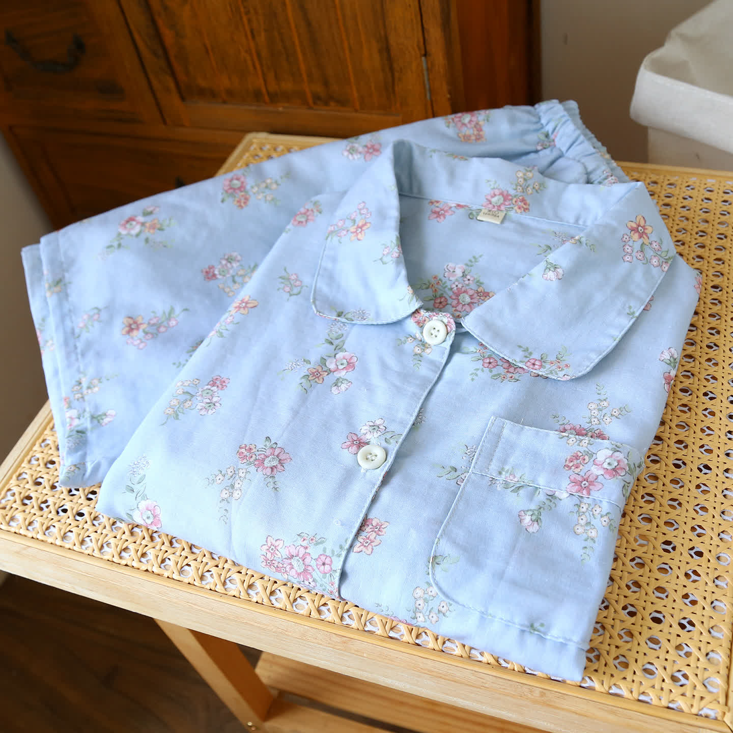 Rustic Floral Cotton Double Gauze Pajama Set - image 16