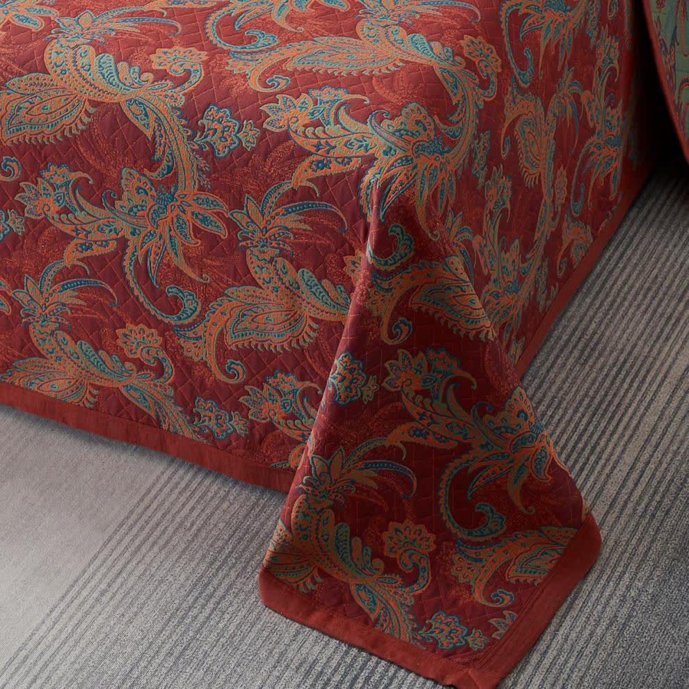 Vintage Paisley Pattern Cotton Yarn-dyed Quilt - image 4