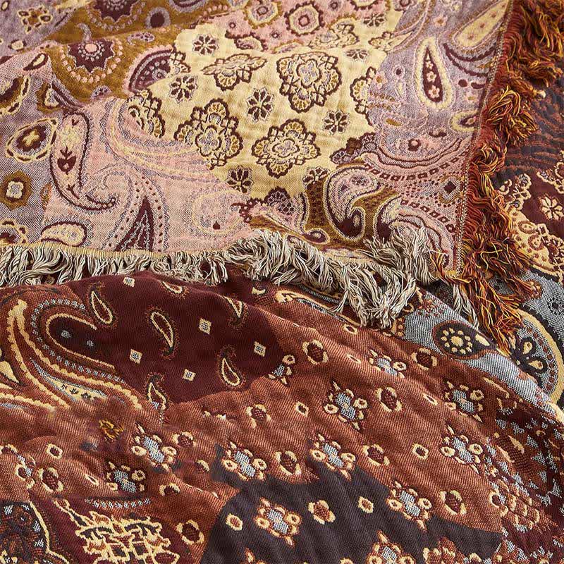 Boho Paisley Cotton Gauze Quilt - image 5