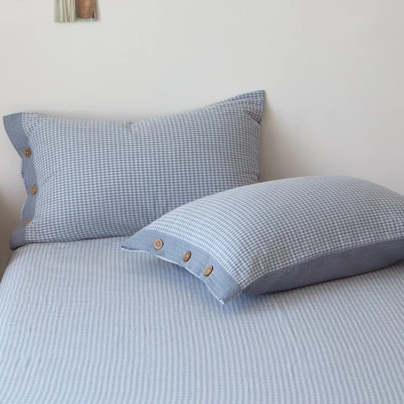 Plaid Cotton Double Gauze Jacquard Bedspread - image 8