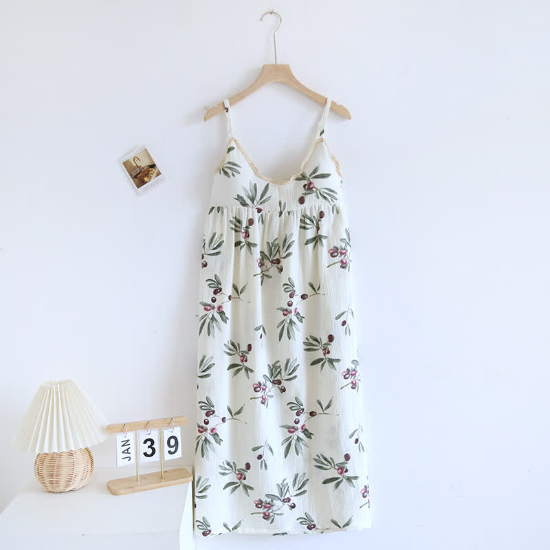 Purple Plum Cotton Padded Cami Nightgown - XL - image 0