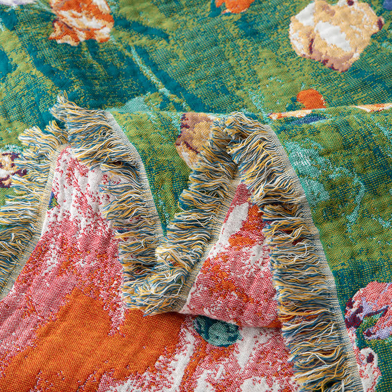 Artistic Rose Cotton Gauze Reversible Quilt - image 4