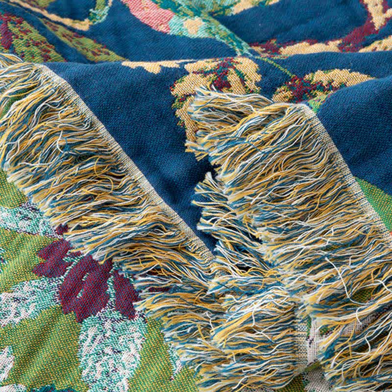 Wild Rose Cotton Gauze Reversible Blanket - image 5