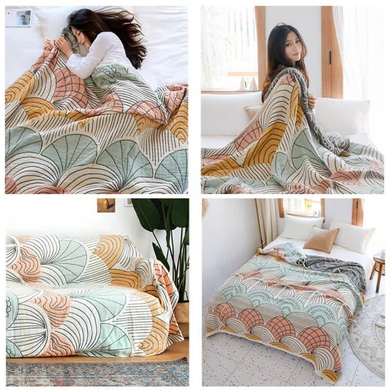 ownkoti Shell Print Cotton Quilt Reversible Blanket - image 15