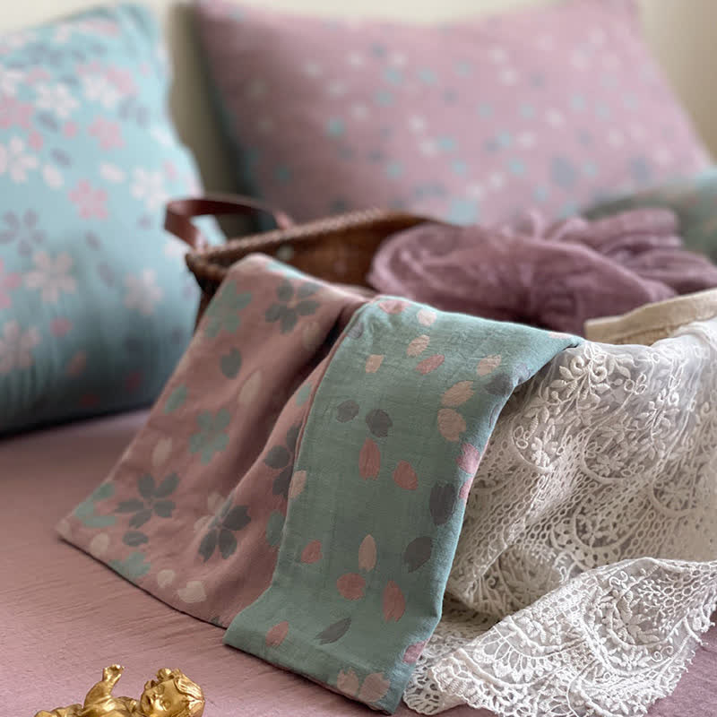 Cherry Blossom Cotton Gauze Bedding Set(4PCS) - image 5