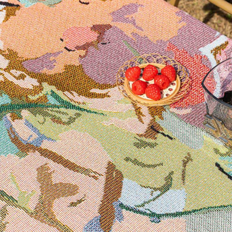 Painterly Floral Cotton Gauze Throw - image 3