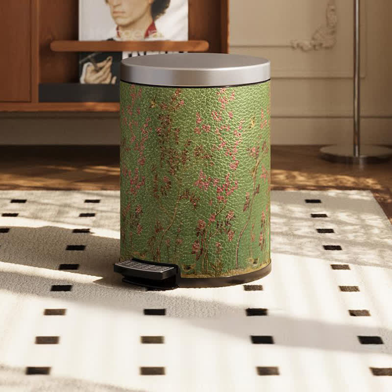 Green Pastoral Bird Durable Trash Bin - image 6