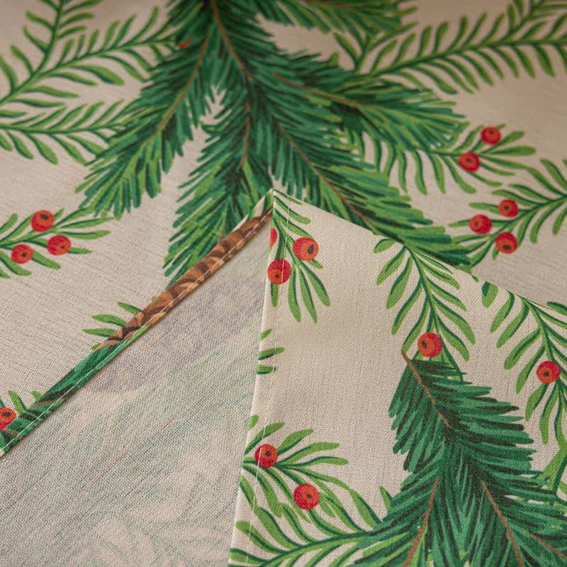 Christmas Pine Cone Print Tablecloth - image 5