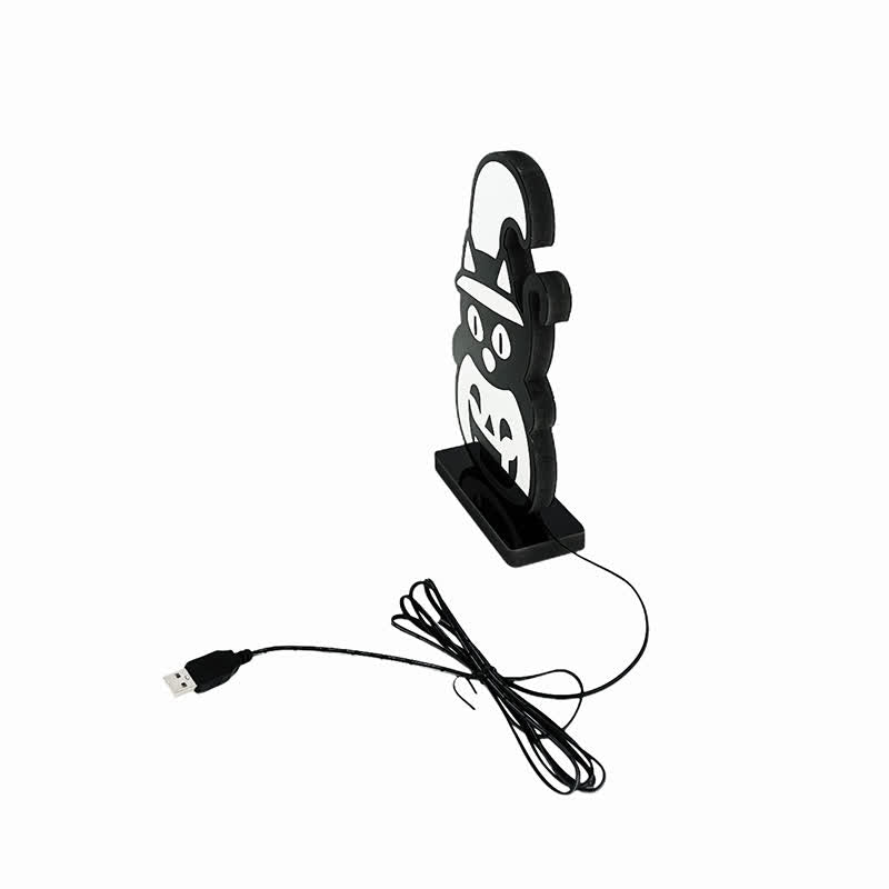 3D Black Cat Pumpkin Infinity Lights - image 7