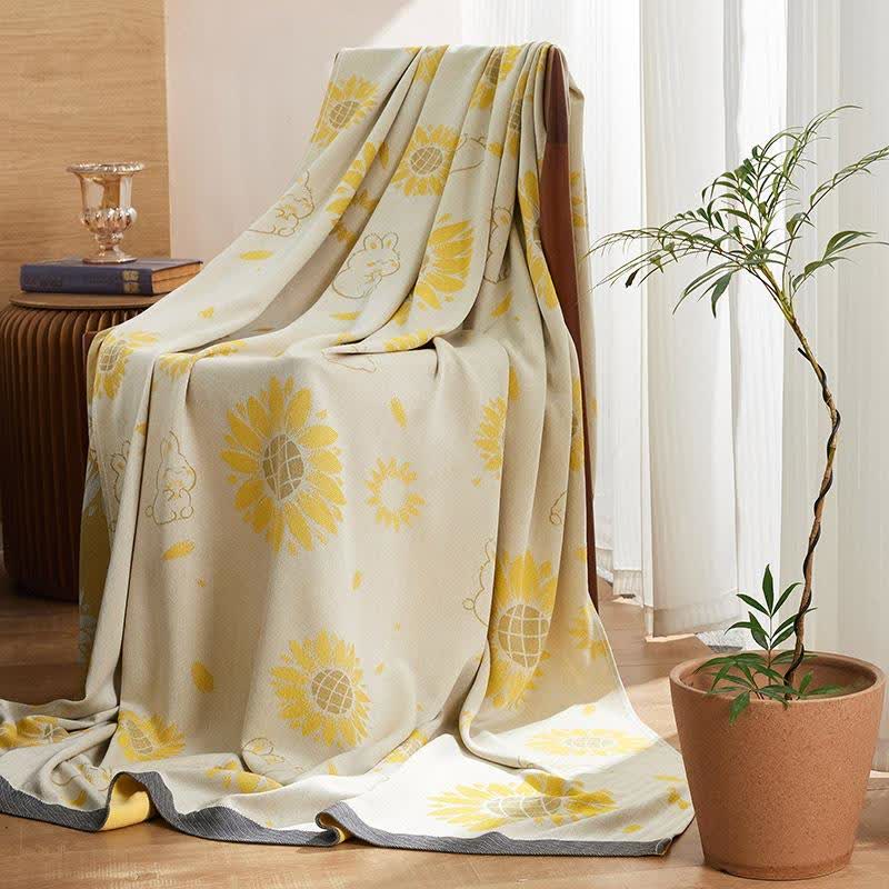 Sunflower Rabbit Cooling Sheet Bedspread - image 3