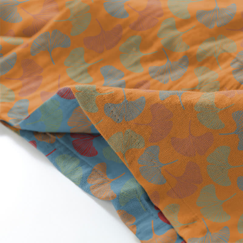 Ginkgo Leaf Cotton Kimono Loungewear Set - image 6