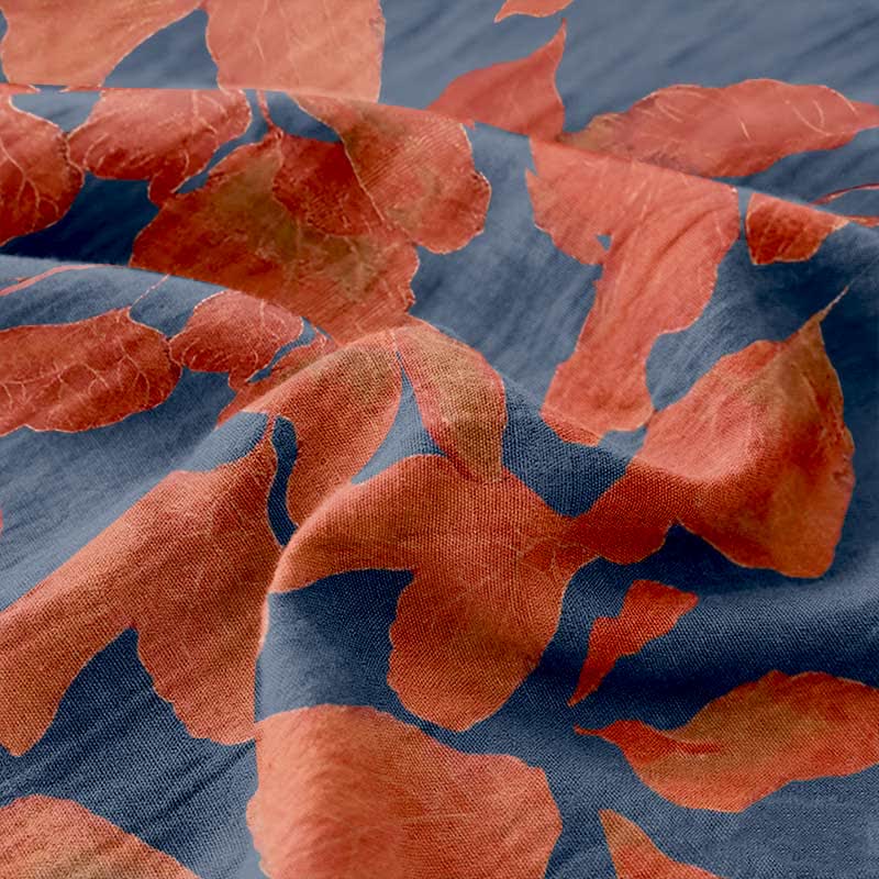 Botanical Leaf Cotton Gauze Jacquard Bedspread - image 7