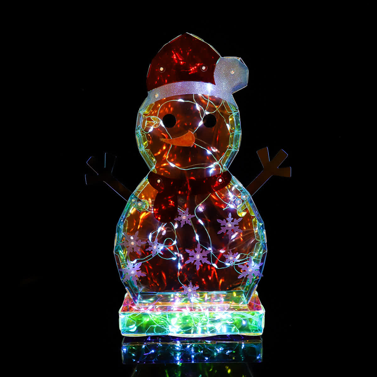 3D Snowman Infinity Lights Decoration - image 3