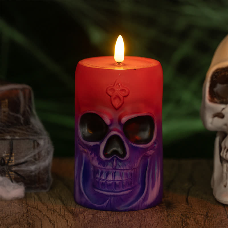 Halloween Skull Night Light Decoration - E - 1PC - 3.19"W x 3.19"L x 5.14"H - image 8