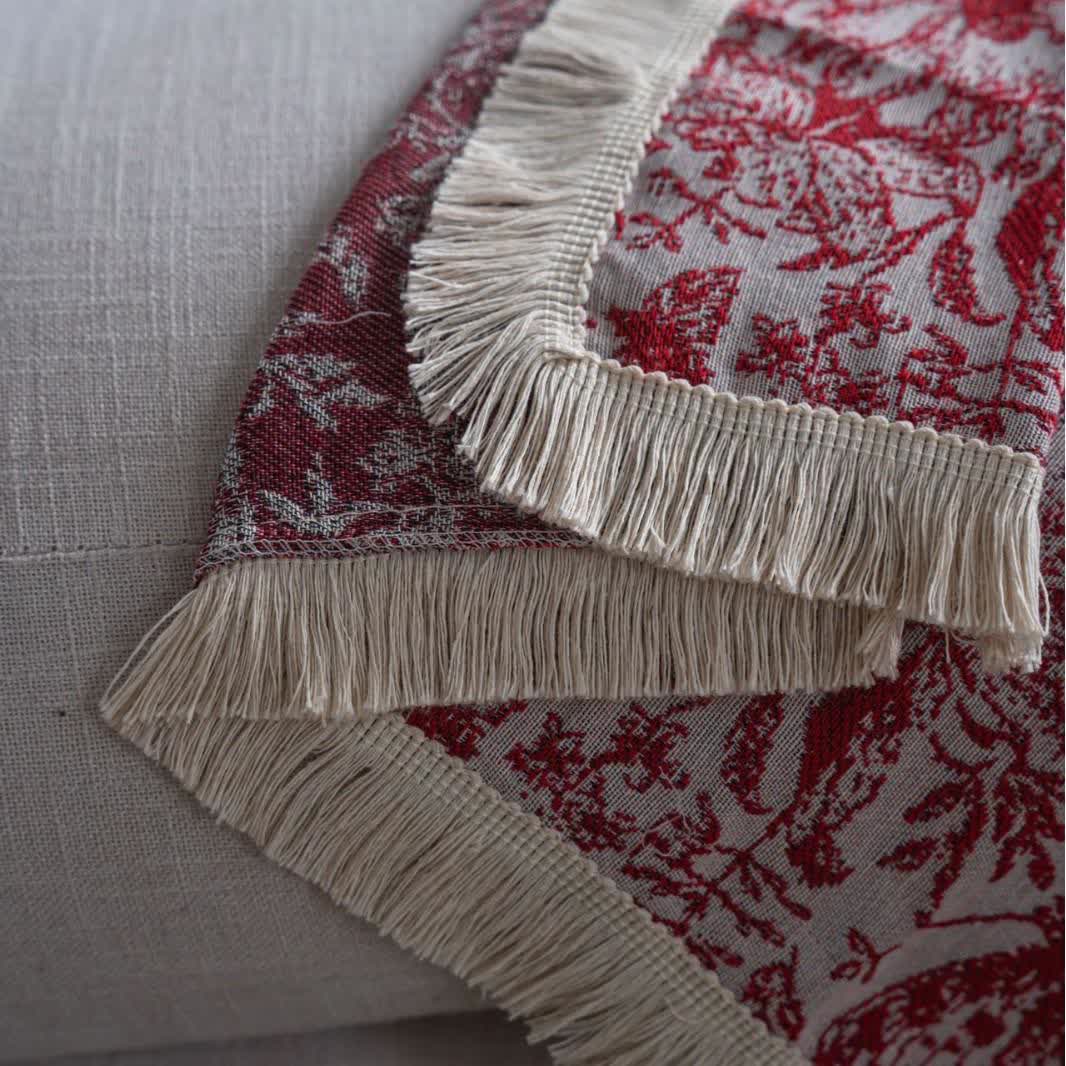 Red Butterfly Floral Sofa Throw Blanket - image 5