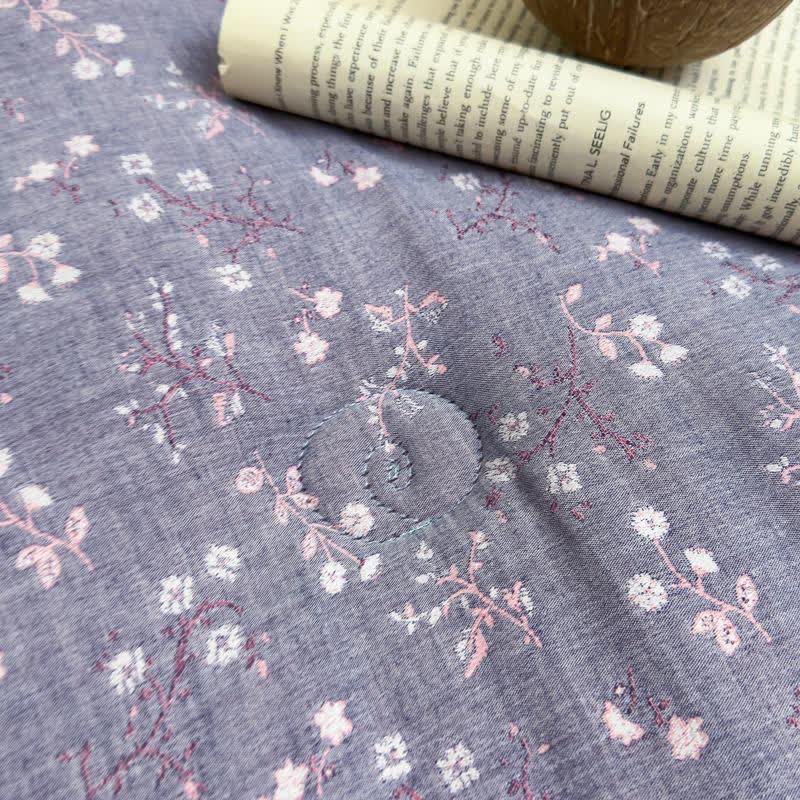 Branch Floral Cotton Gauze Jacquard Quilt - image 3