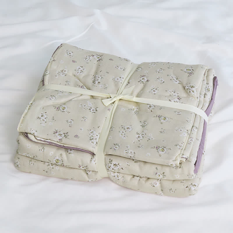 Cotton Floral Duvet Cover Bedding Set(3PCS) - image 8