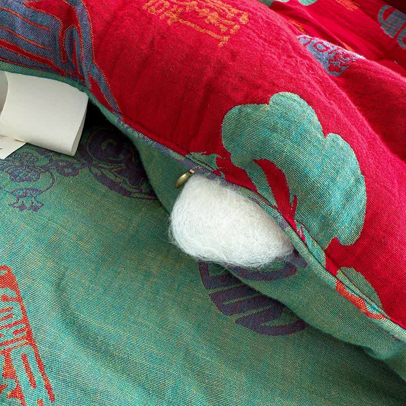 Oriental Style Retro Cotton Gauze Quilt - image 9