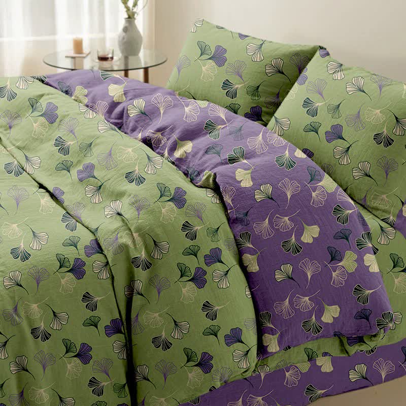 Ownkoti Ginkgo Cotton Reversible Bedding Set(4PCS) - image 7