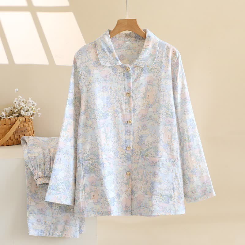 Swan Garden Brushed Cotton Loungewear Set - image 1