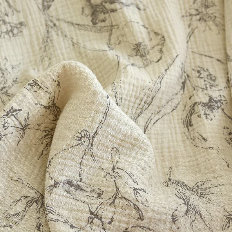 Elegant Vintage Floral Cotton Loungewear Set - image 16