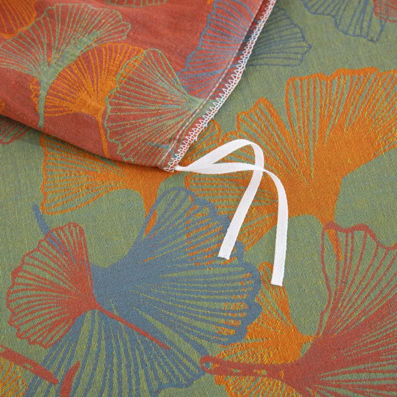 Artistic Ginkgo Leaf Cotton Gauze Bedding Set(4PCS) - image 8