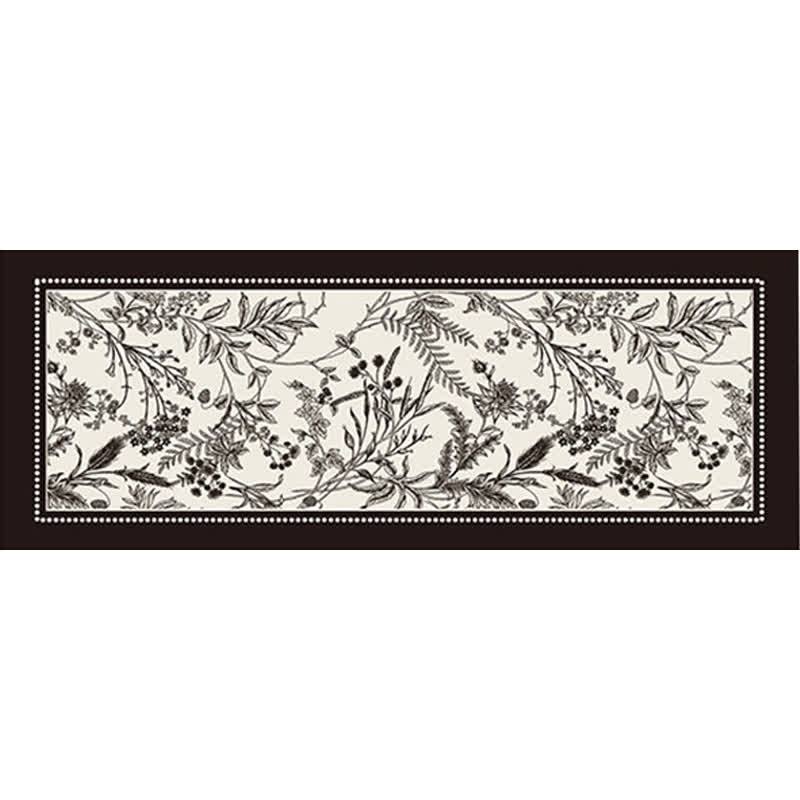 Vintage Elegant Floral Floor Rug - Black - 39" x 79" - image 9
