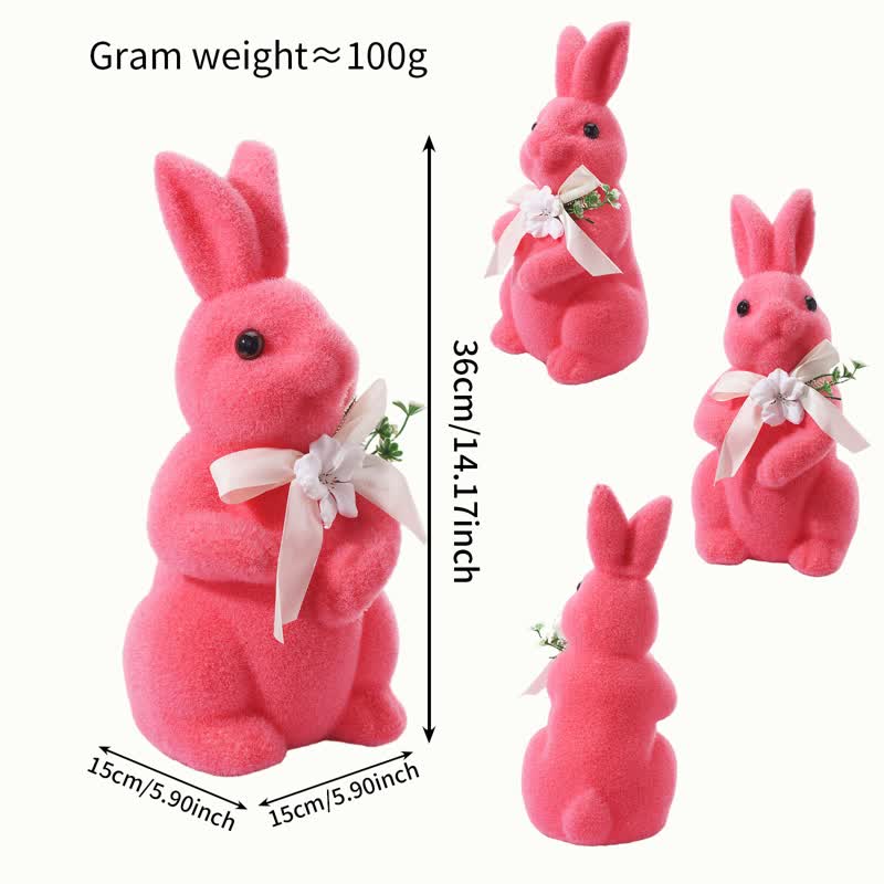 Easter Bunny Flocked Tabletop Decor - image 12
