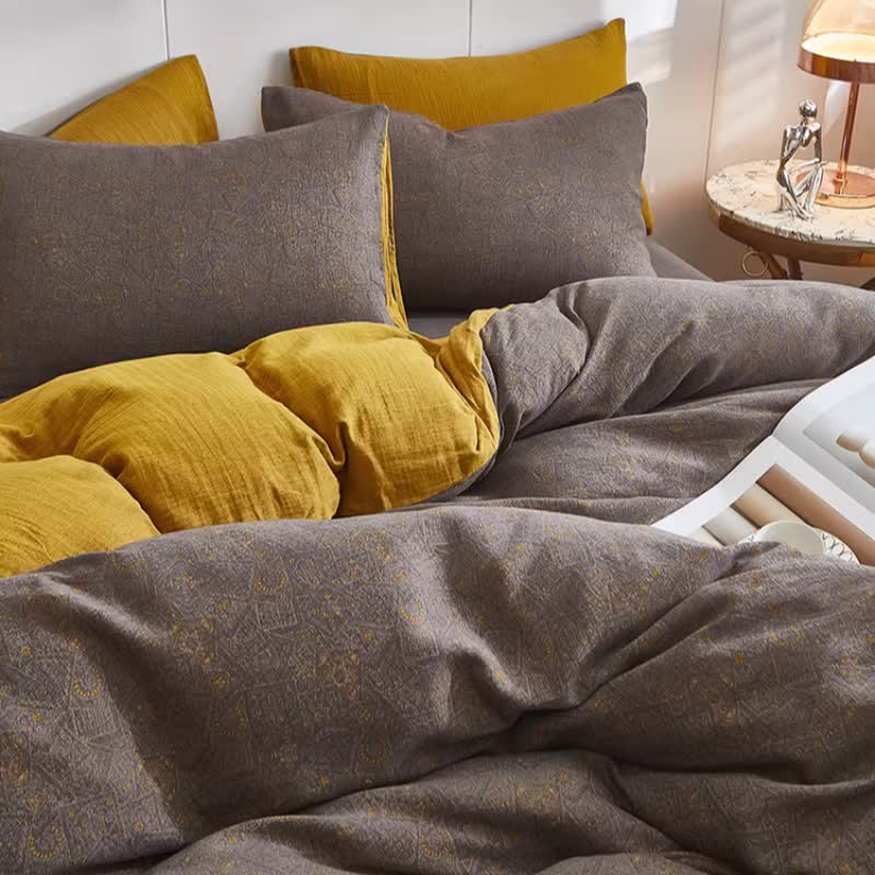 Subtle Geometric Cotton Double Gauze Bedding - image 4