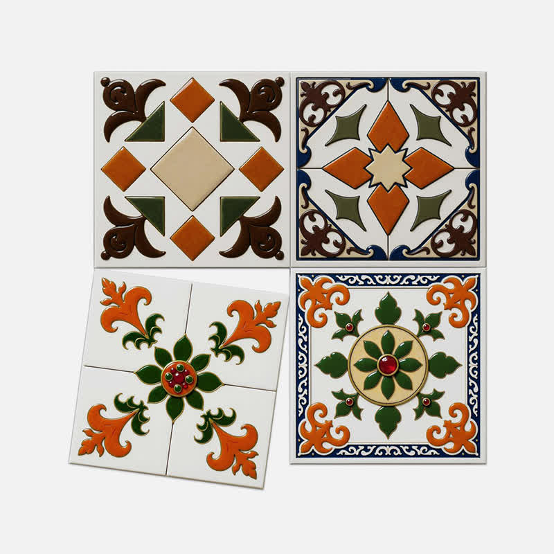Orange & Green Peel and Stick Wall Sticker (24PCS) - image 13