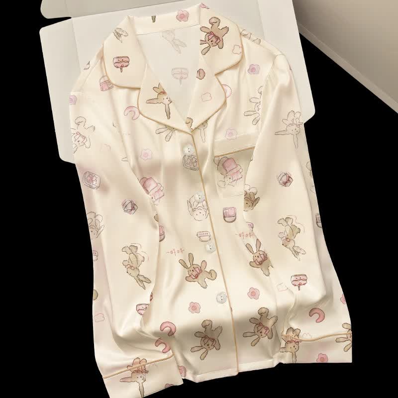 Cute Cartoon Bunny Pajama Set - image 3