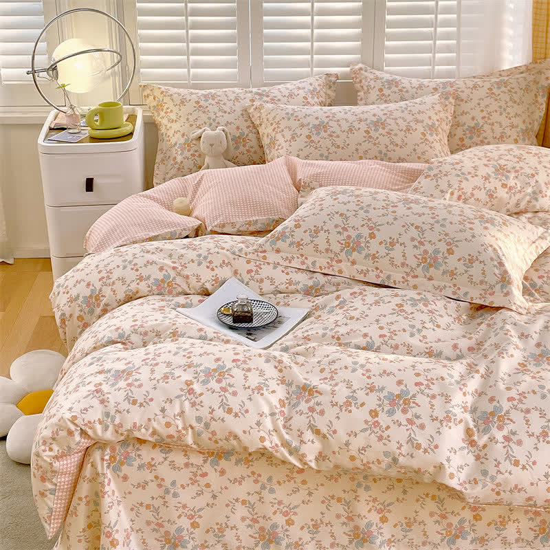 Country Style Floral Pure Cotton Bedding Set(4PCS) - image 2