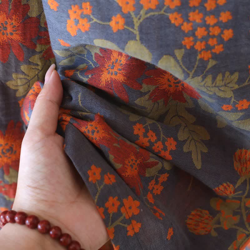 Vintage-Inspired Floral Cotton Gauze Pajamas - image 14