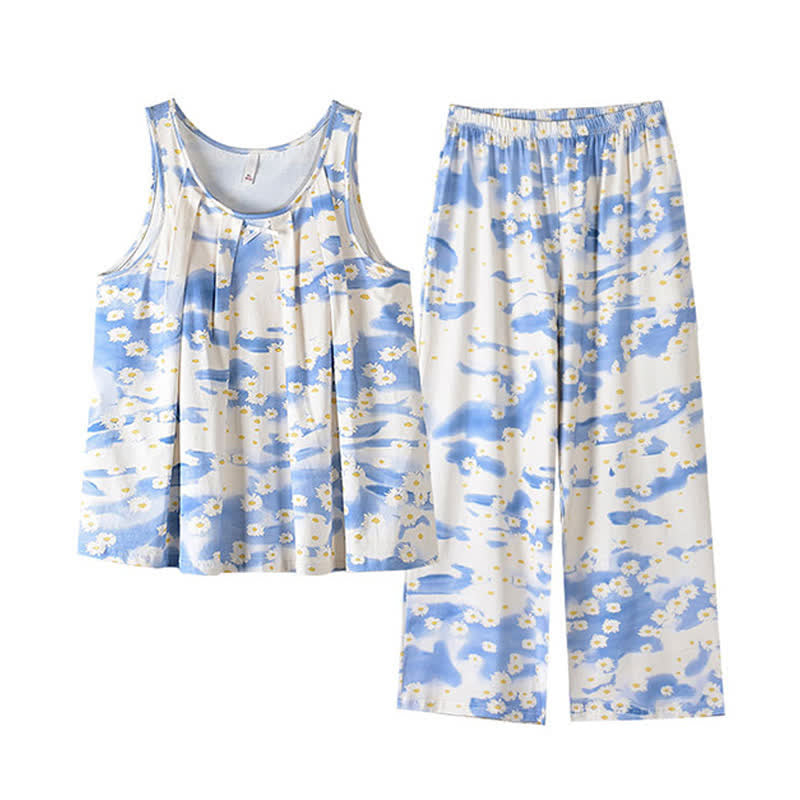 Daisy Cotton Tank & Pants Sleepwear - image 8