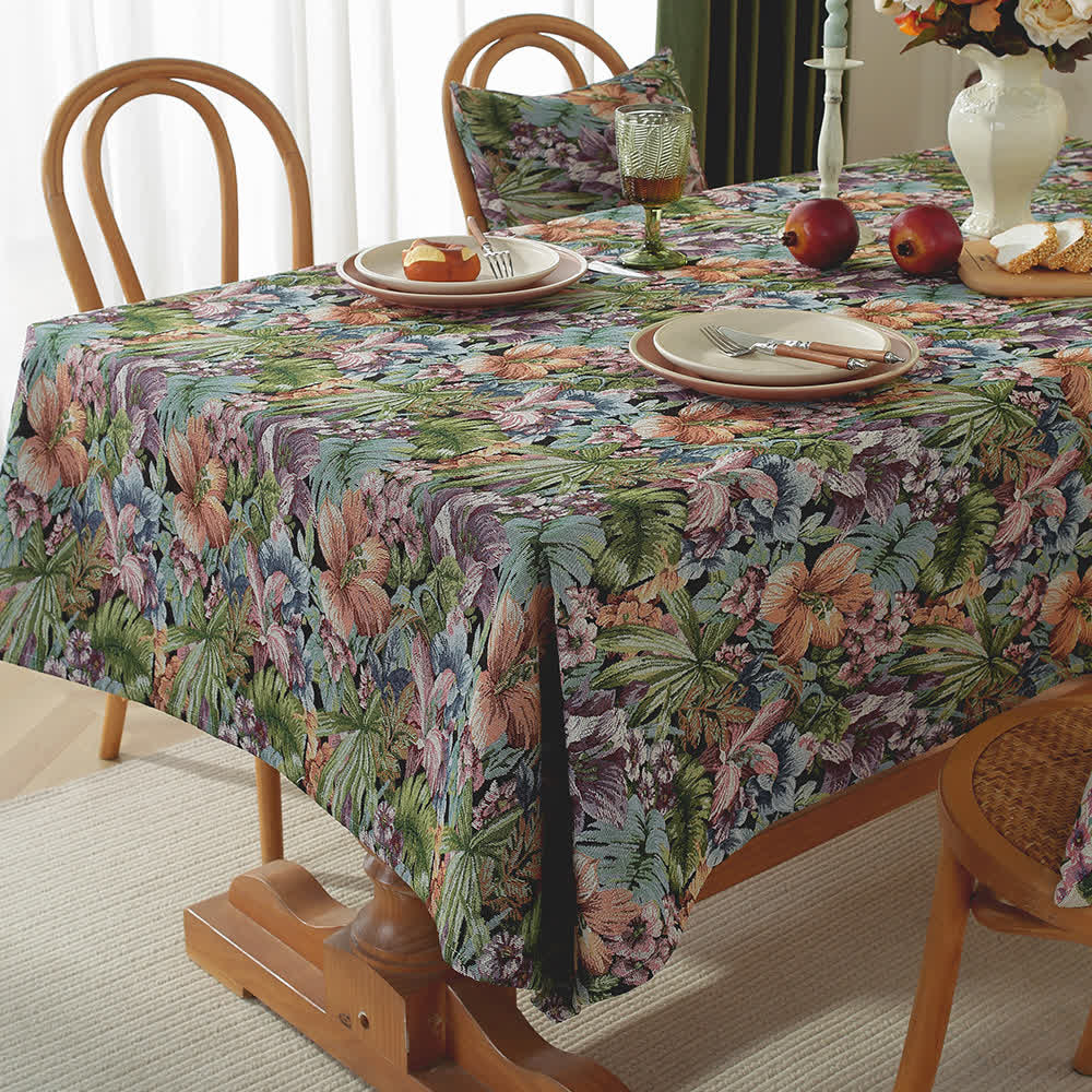 Painterly Garden Jacquard Table Cover - image 5