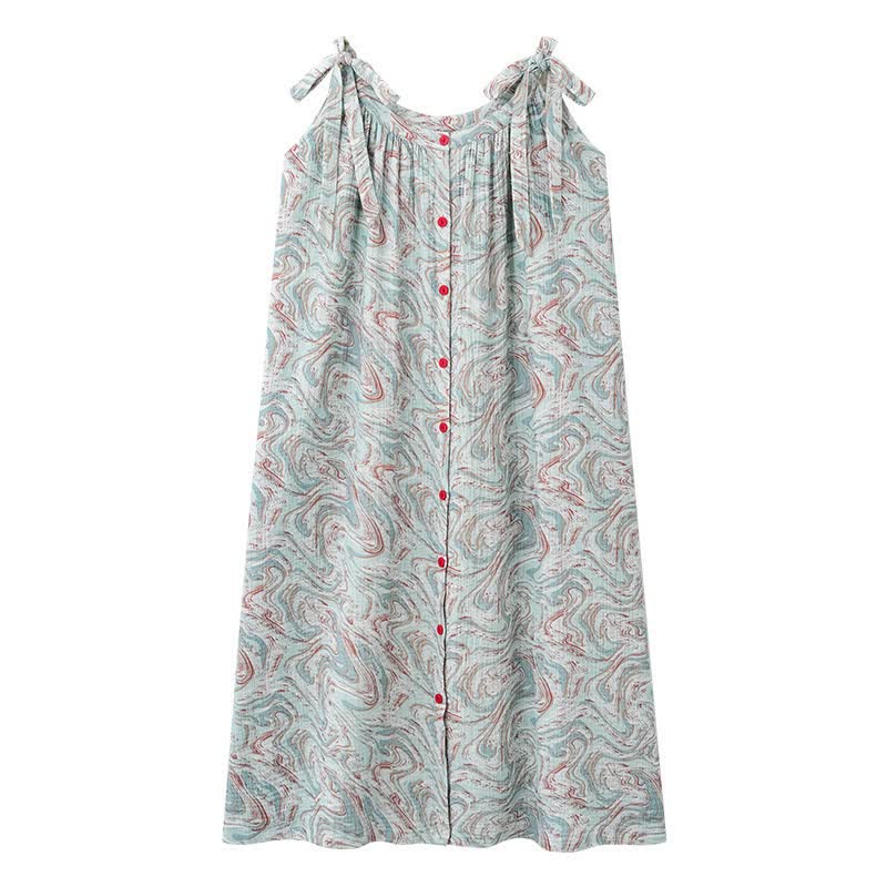 Blue Artistic Wave Camisole Nightgown - image 10