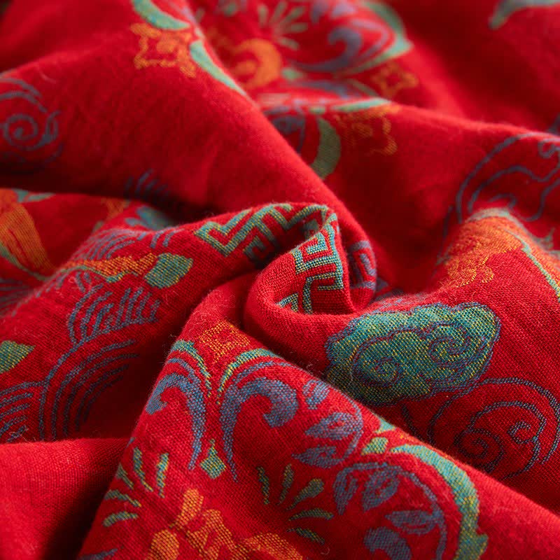 Cotton Gauze Vintage Horse Jacquard Quilt - image 11