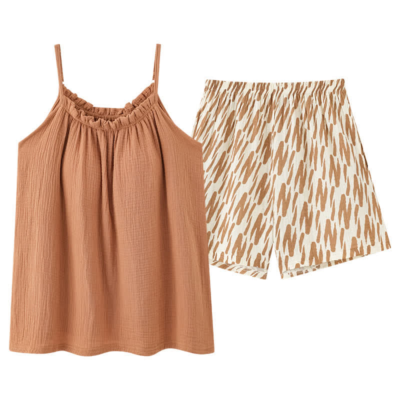 Cami & Abstract Striped Shorts Pajama Set - image 9