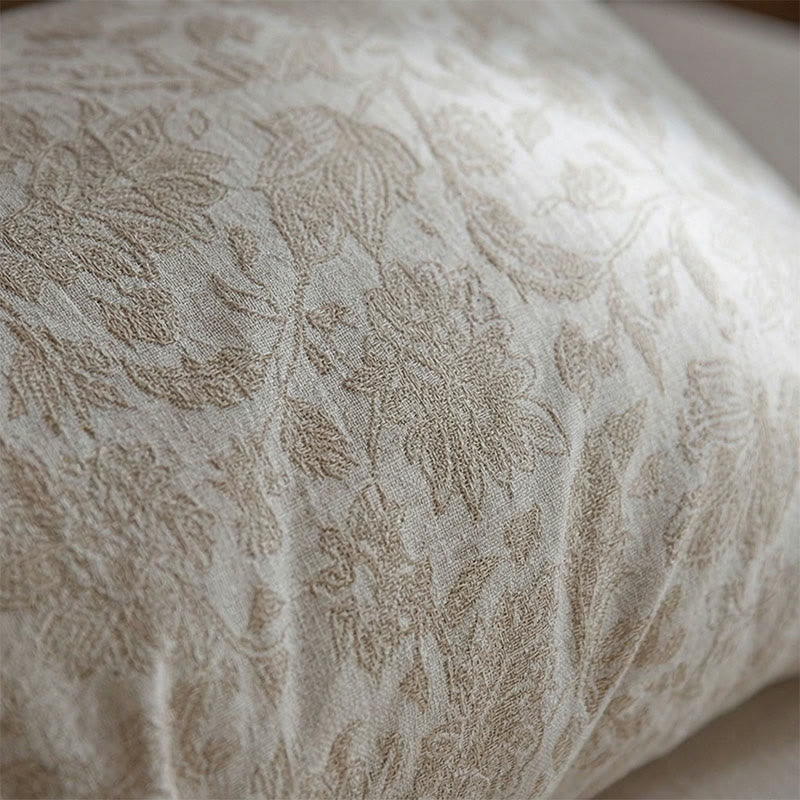 Floral Jacquard Button Pillowcases (2PCS) - image 2