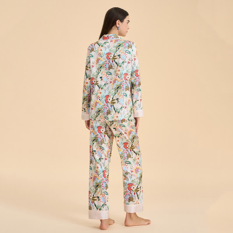 Tropical Style Floral Pajama Set - image 5