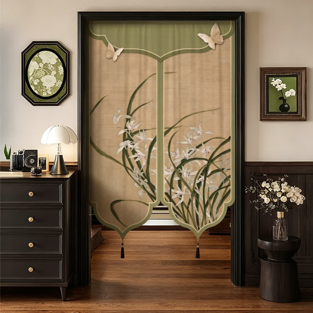 Oriental Orchid Aesthetic Door Curtain - One-piece - 39"W x 59"L - image 5