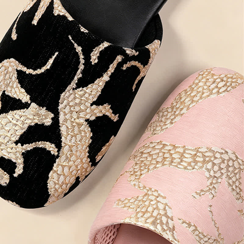 Jacquard Animal Closed-ToeIndoor Slippers - image 8
