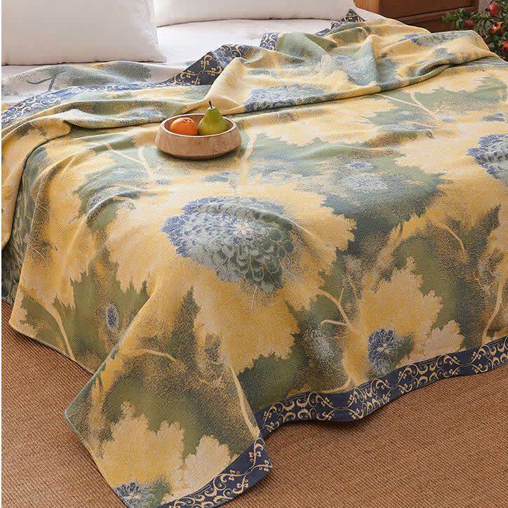 Rustic Floral Reversible Cotton Gauze Blanket - image 9