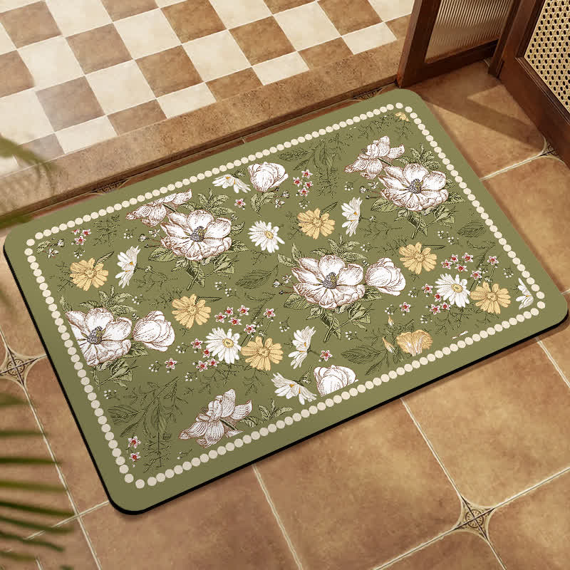 Retro Botanical Diatom Mud Anti-Slip Mat - image 6