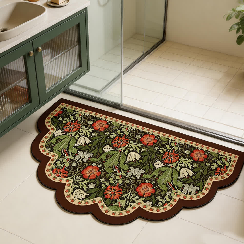 Classic Mahogany Floral Diatom Mud Mat - image 1