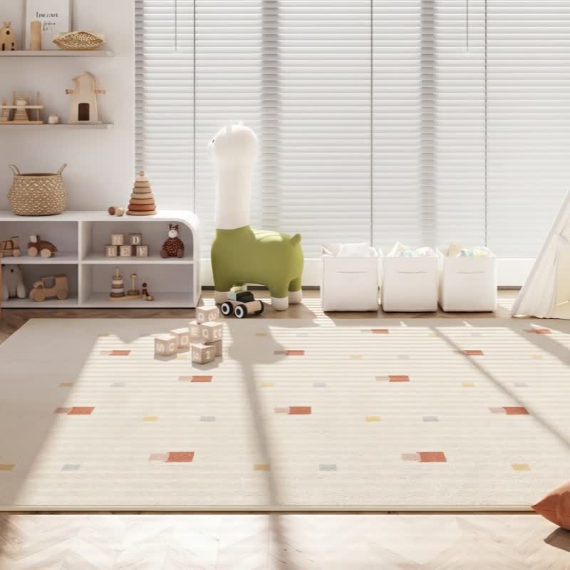 Neutral Pastel Dot Kids Area Rug - image 3
