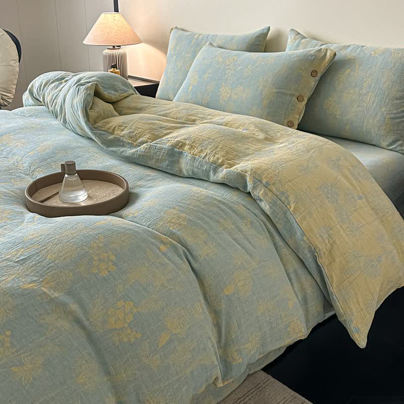 Vintage Botanical Pure Cotton Gauze Bedding(4PCS) - image 1